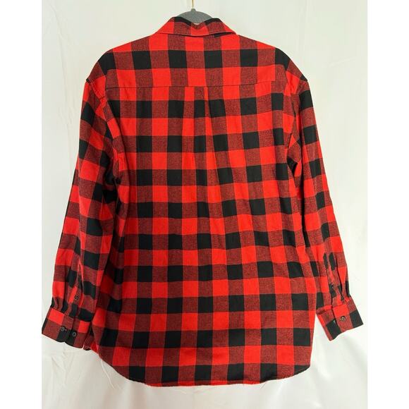 Mens Adaptive Clothing Large Buck & Buck Hook & Loop Easier Dressing Red Flannel - Picture 5 of 8